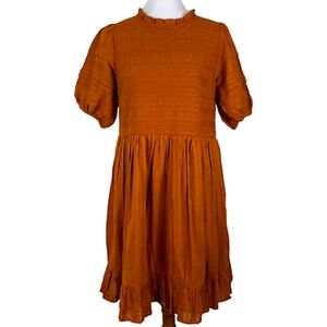 Universal Thread•Textured Puff Sleeve Bohemian Dress